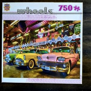 SEALED NEW 750 PIECE PUZZLE Three Beauties Car Garage Vintage Signs